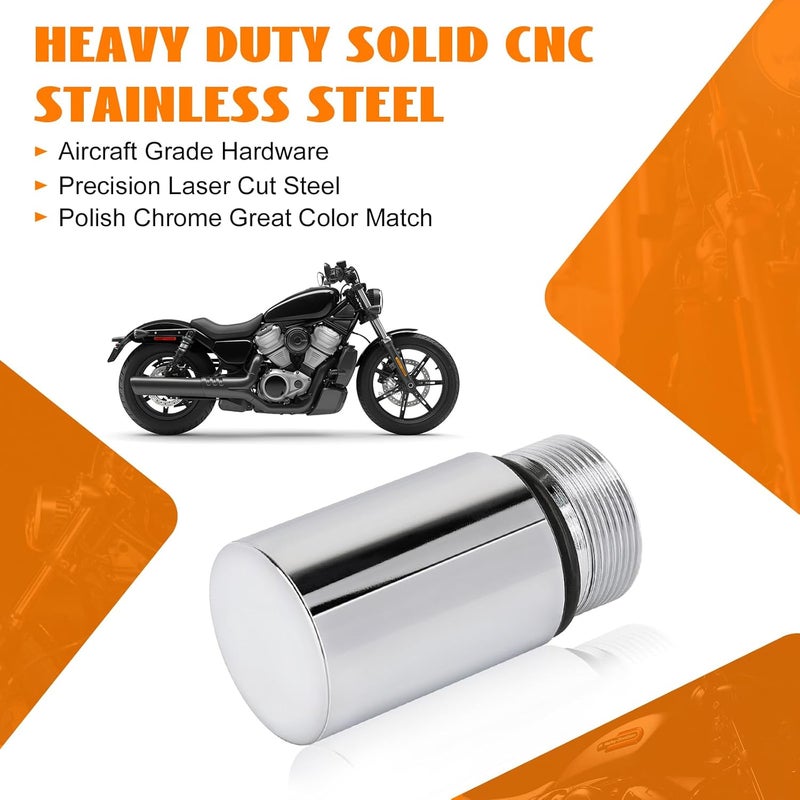 Eumti 39mm Fork Tube 2" Extension Kit Chrome Compatible With Harley Sportster 883 1200 XL Dyna Glide ＆ FXR - Image 4